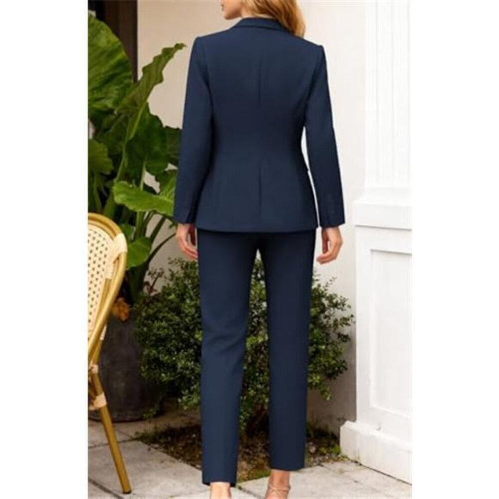 Slim Fit 2 Piece Blazer Suit for Women Business Work - Picture 5 of 7